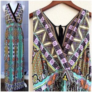 Le Lis Geometric Colorful Sundress‎ Maxi Dress Size XL